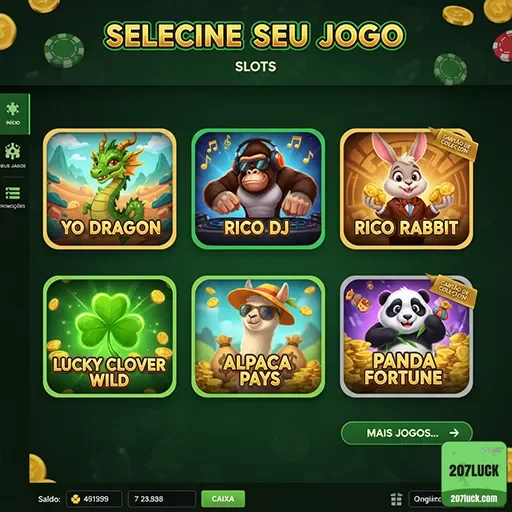 207luck - app exclusivo - Interface do App